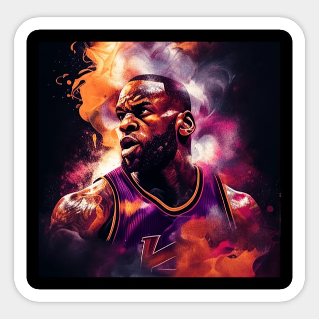 Labron James Sticker by SatyaStoreDesigns